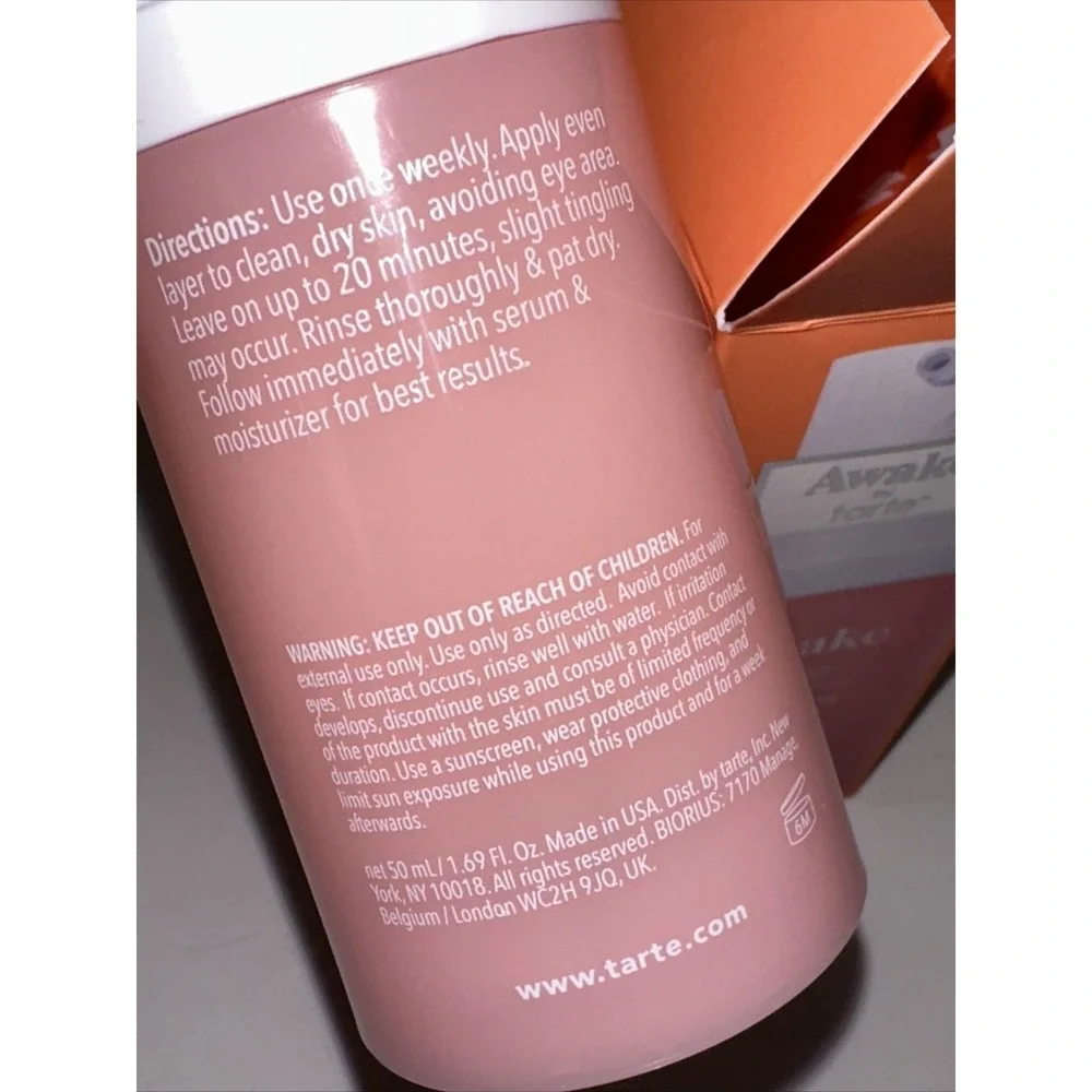 Awake by Tarte Brightening in a Bottle Facial Mask 25%‎ AHA 2% BHA 50ml 1.69oz